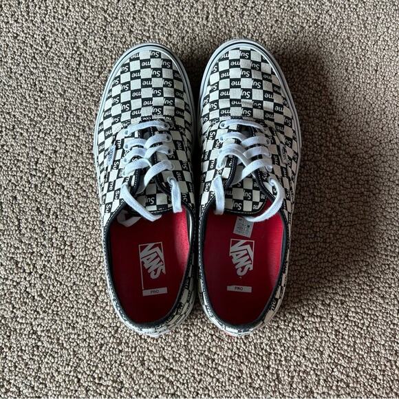 Supreme x Vans Authentic Pro Black White Checkered Sneakers Men’s 13 - Picture 2 of 13
